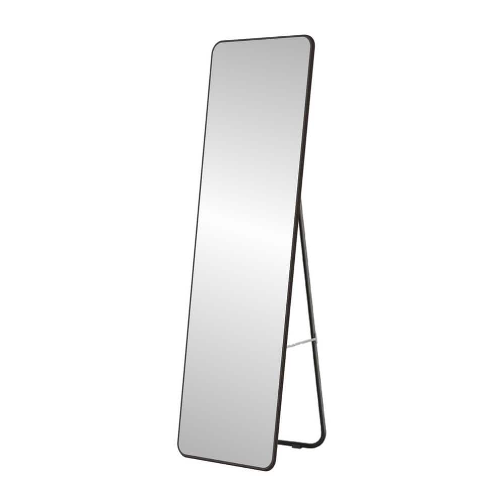 ELLO&ALLO 19.6 in. W x 63 in. H Modern Rectangle Gold Metal Framed Full Length Mirror Floor