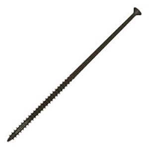 #10 x 6 in. Ultra Guard Square Drive Flat-Head Coarse Thread with Nibs Double Auger Wood Deck Screws (100 per Box)