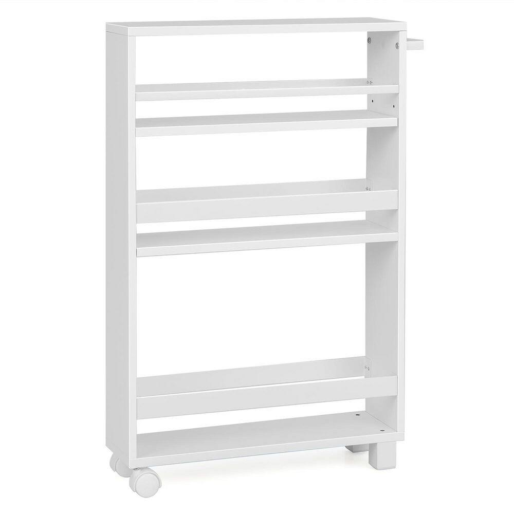 KPX Slim Rolling Storage Cart Kitchen Small Shelves Organizer with