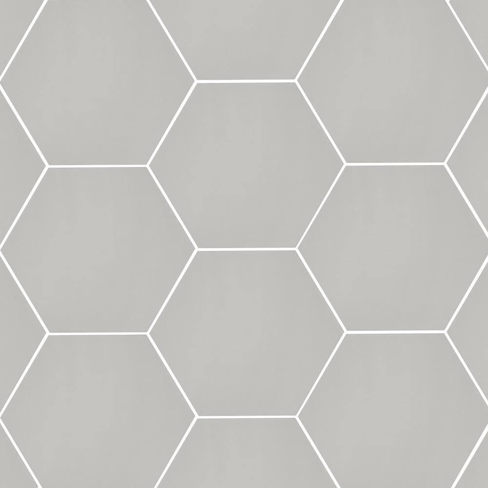 MSI Glassel Grigio Hexagon 9 In X 10 In Matte Porcelain Floor And 