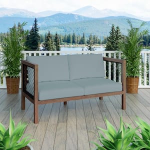 Wood Outdoor Loveseat with Spa Cushions