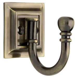 2-1/3 in. Antique Brass Architectural Ball End Wall Hook
