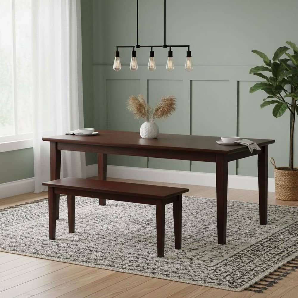 International Concepts Rich Mocha Bench BE15-39 - The Home Depot