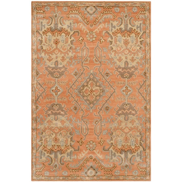 SAFAVIEH Wyndham Terracotta 6 ft. x 9 ft. Floral Area Rug