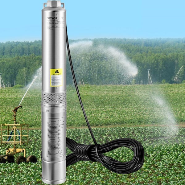 VEVOR Deep Well Submersible Pump 115V 37 GPM 276 Head Water