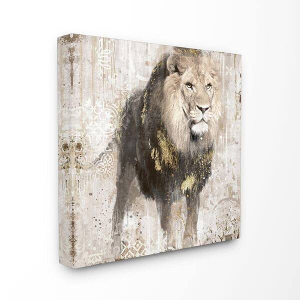 Painting LED Lights Bluetooth Lamp Lion Wall Art Printed Picture Giclee Animal