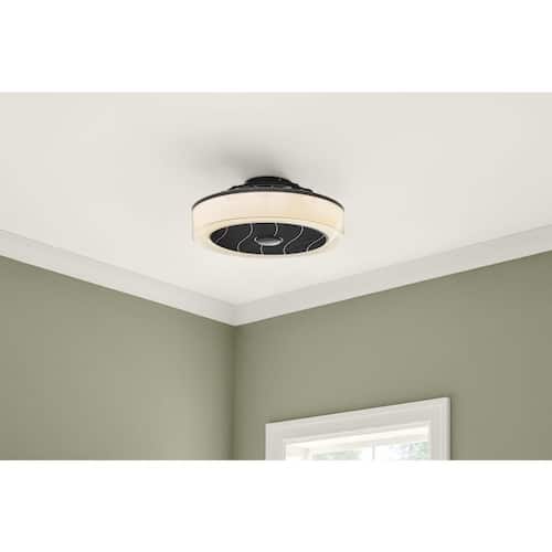 Pompton 20 in. Indoor Black Fandelier Ceiling Fan with 3 CCT Integrated LED and Remote Control Ceiling Fans