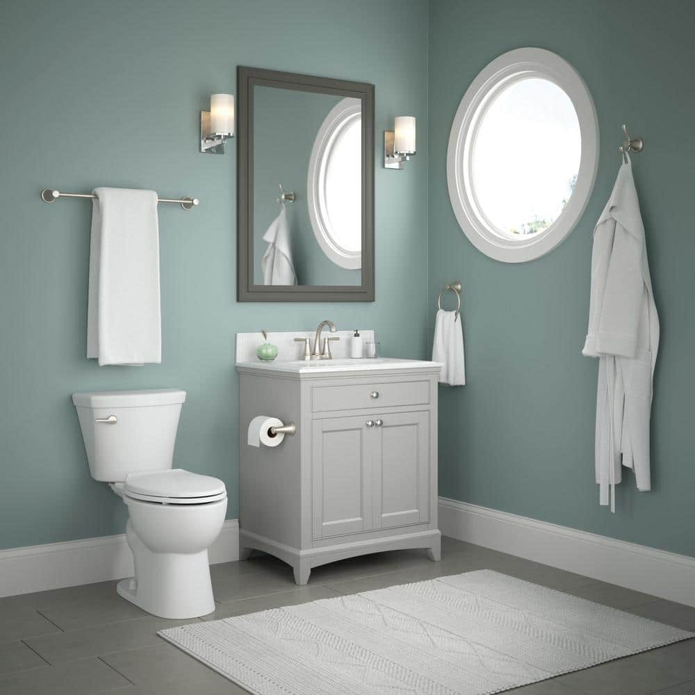 Brushed Nickel Circular Bathroom Towel Ring