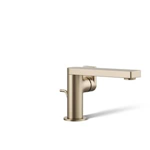 Composed Single Handle Single Hole Bathroom Faucet in Vibrant Brushed Bronze