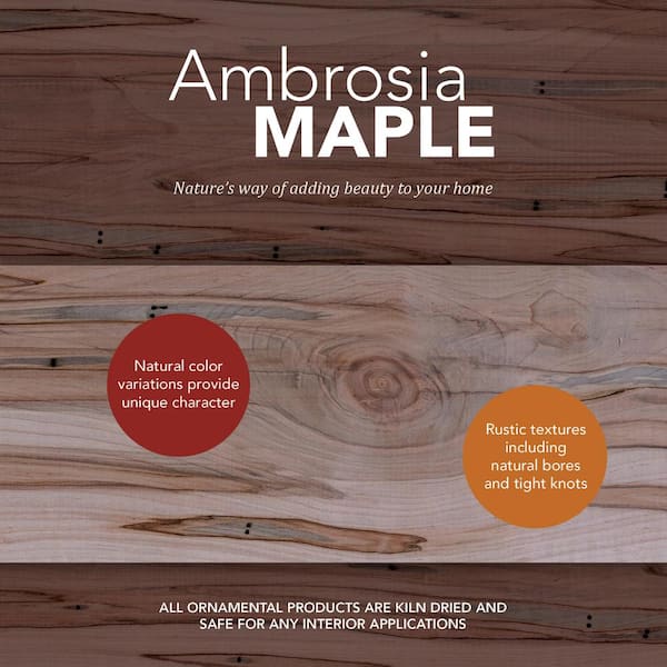 Ornamental Mouldings Rustic Ambrosia 17/32 in. x 4-1/2 in. x 96 in. Maple Wood Crown Moulding