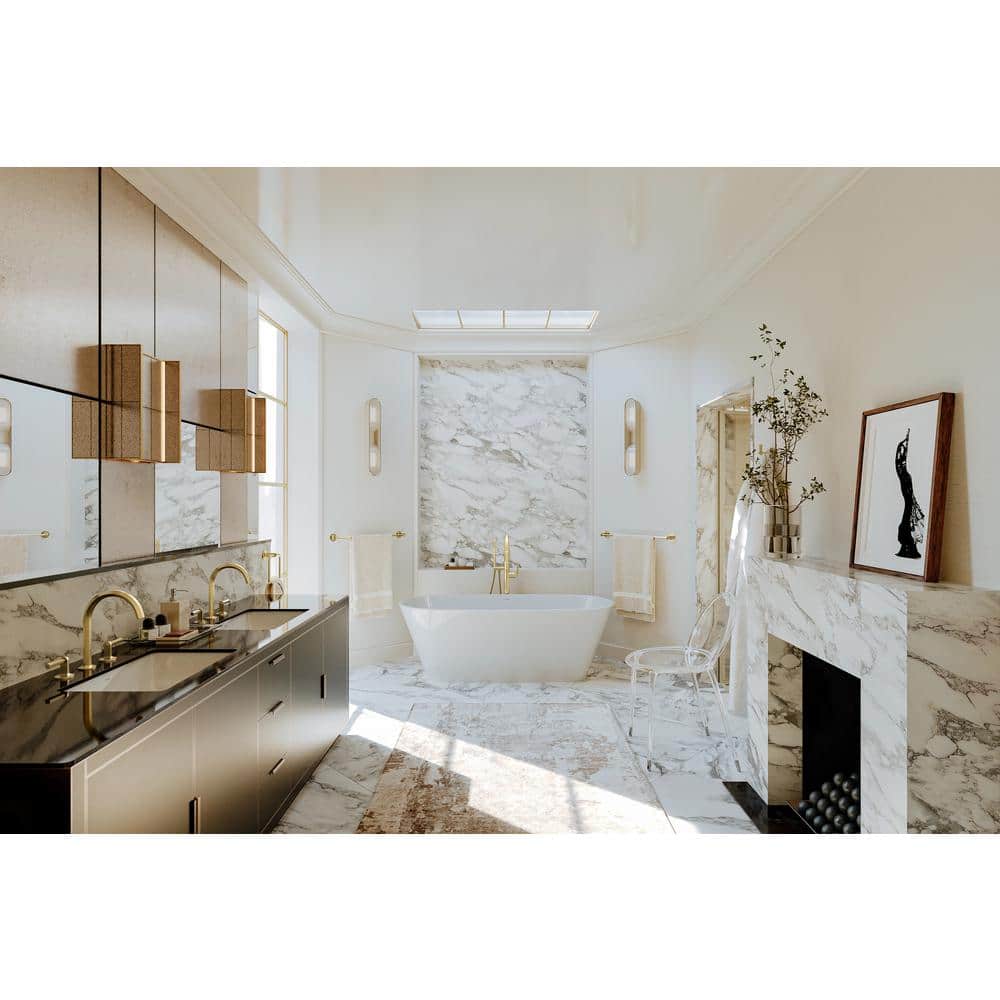 Verona Polished Nickel Widespread Bathroom Faucet