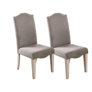 Daniella Gray and Antique White Transitional Style Side Chair