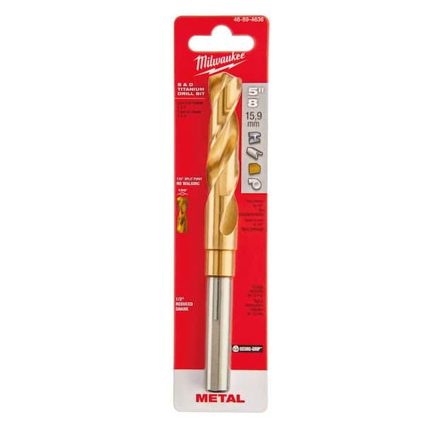 Milwaukee 5/8 in. Titanium Silver and Deming Drill Bit