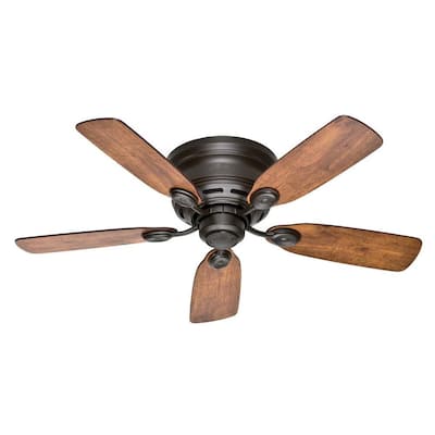 Flush Mount Ceiling Fans Without Lights The Home Depot - Flush Mount Outdoor Ceiling Fan No Lights