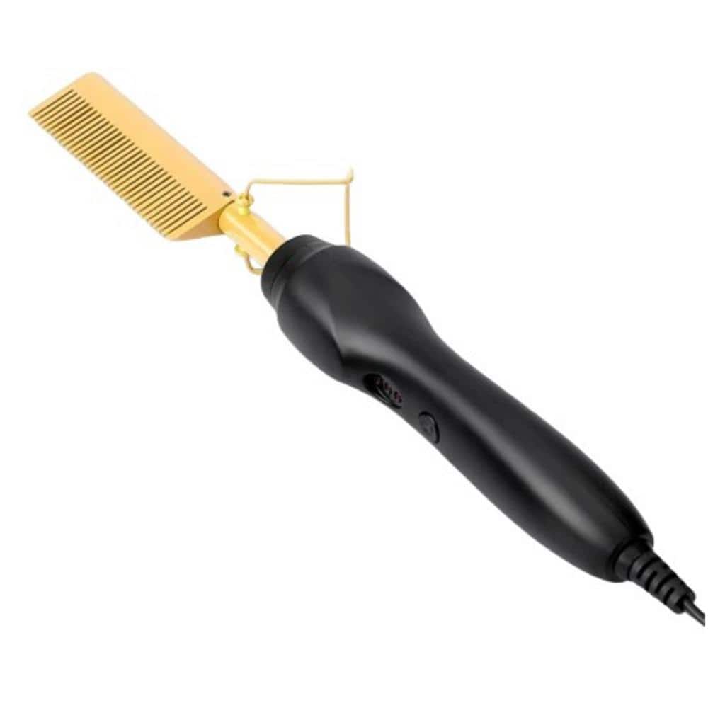 12.71 in. x 2.76 in. x 2.05 in. Personal Care Hair Straightener in Black Fi