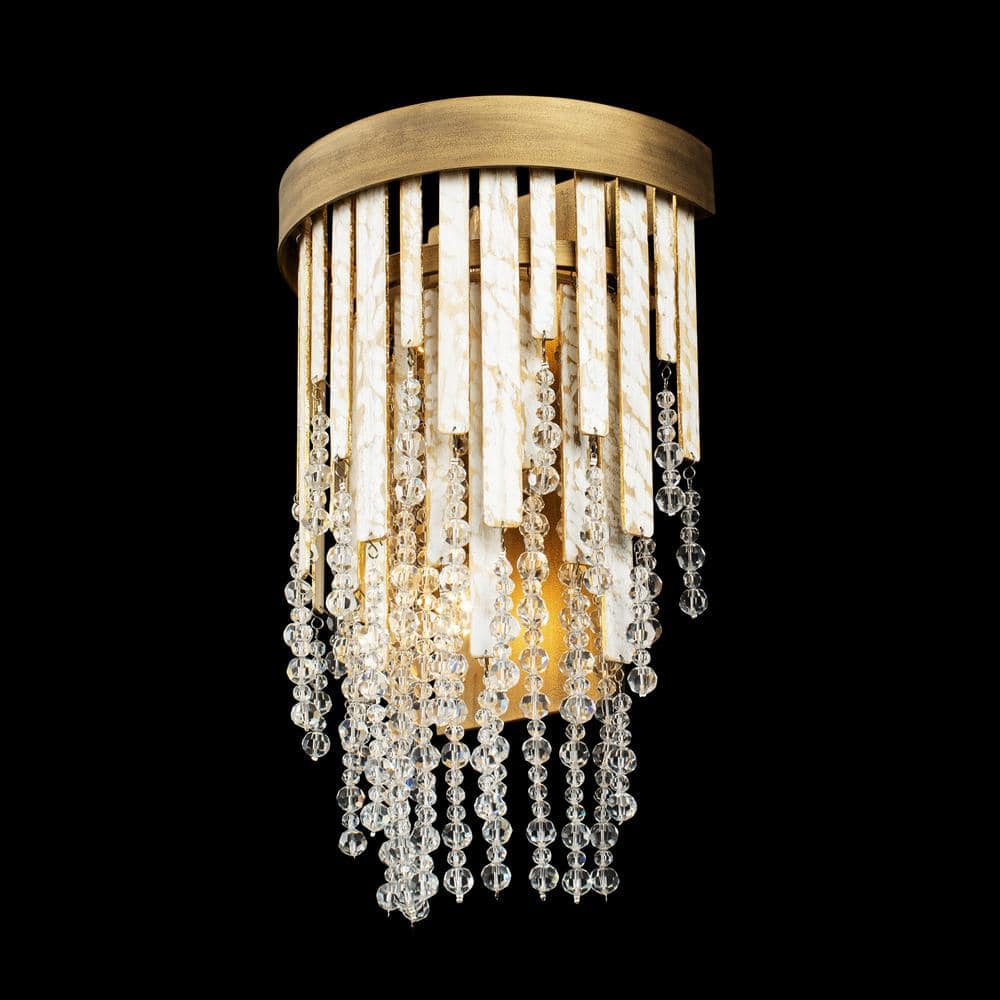 Lafayette Gold Dimmable Direct Wired Electric Wall Sconce