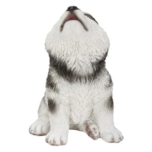 Alaskan Malamute Puppy Howling Garden Statue