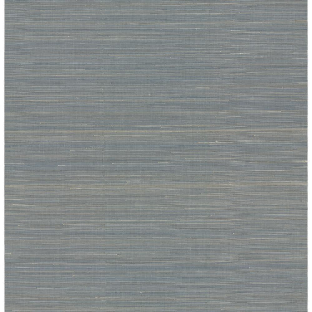Luxurious Blue Manila Hemp Abaca Weave Double Roll Wallpaper