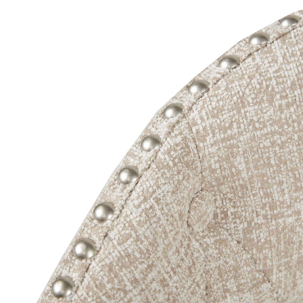 Grattan Swivel Counter Height Barstool Cream - Madison Park: Upholstered, Nailhead, 360° Rotate