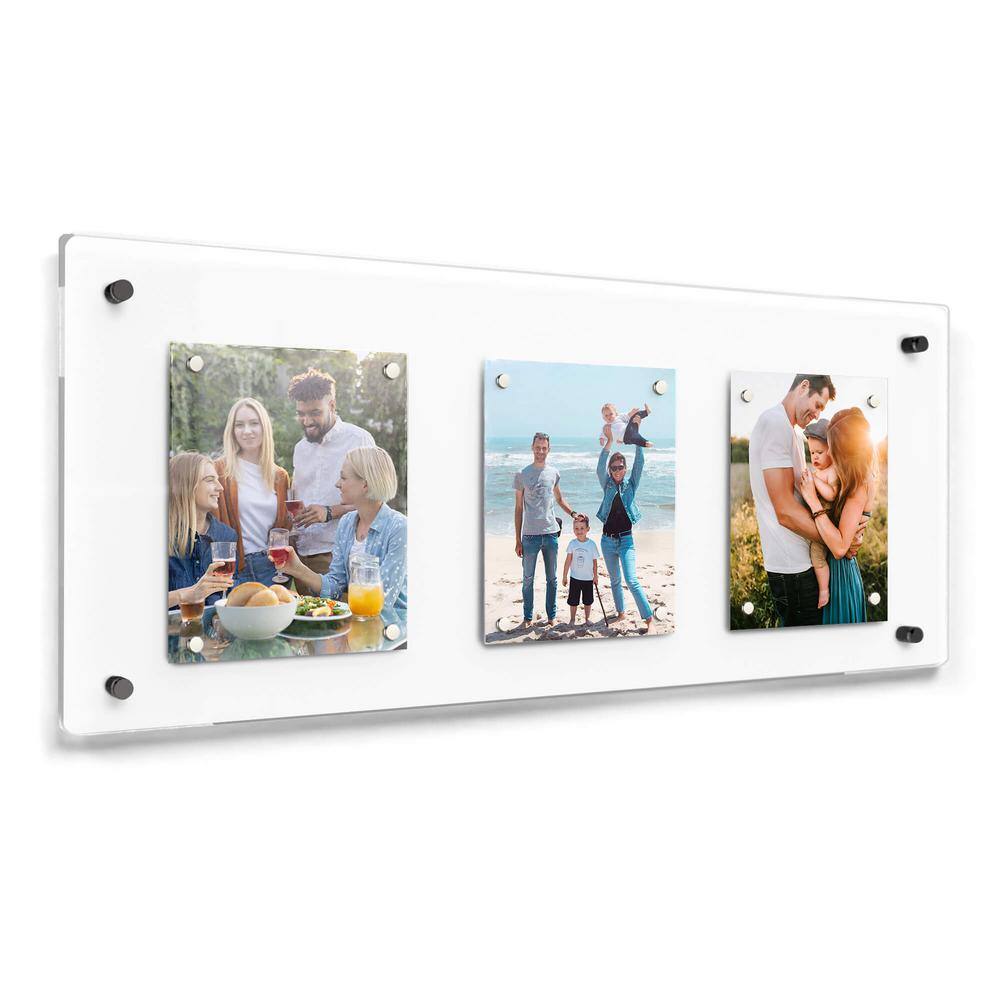 Black Acrylic Floating Wall Frame for 5x7 Photos