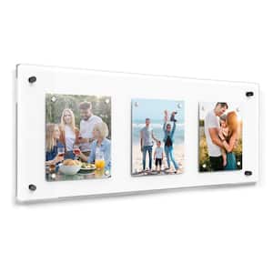 Photo Size 5 in. x 7 in. Black Rectangular Single Acrylic Magnet with Wall Mounted Best Art Picture Frame 23 in. x 8 in.
