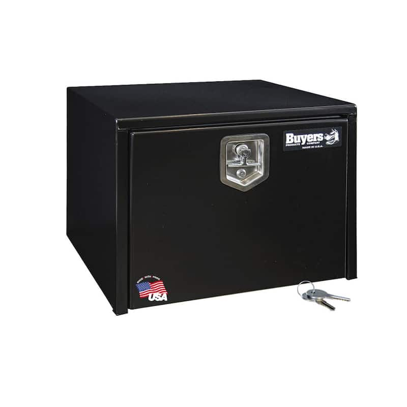 18 in. x 18 in. x 24 in. Gloss Black Steel Underbody Truck Tool Box