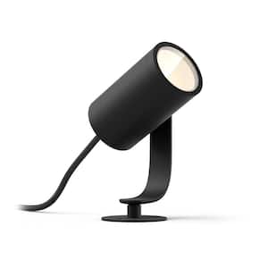 Lily 640 Lumens Outdoor Black Spotlight Smart Low Voltage Plug-In Integrated LED Light with Extension (1-Pack)