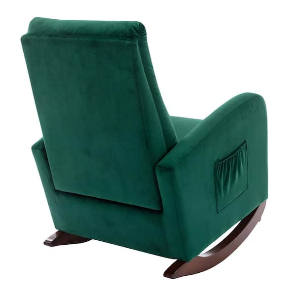 Rockin Cushions POÄNG Chair and Ottoman Covers, Velvet Dark Green