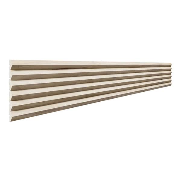 0.375 in. D x 5 in. W x 47.5 in. L Unfinished Poplar Wood Accent Wall Panel Moulding