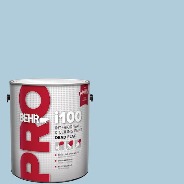 BEHR PRO 1 gal. #S500-2 Essex Blue Dead Flat Interior Paint
