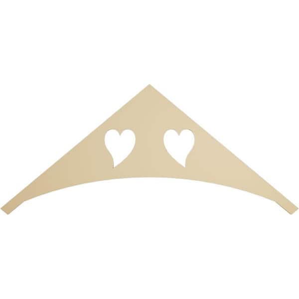 60 in. W x 25 in. H x 1 1/2 in. P (10/12) Pitch Winston Signature Urethane Gable Pediment, Primed Tan