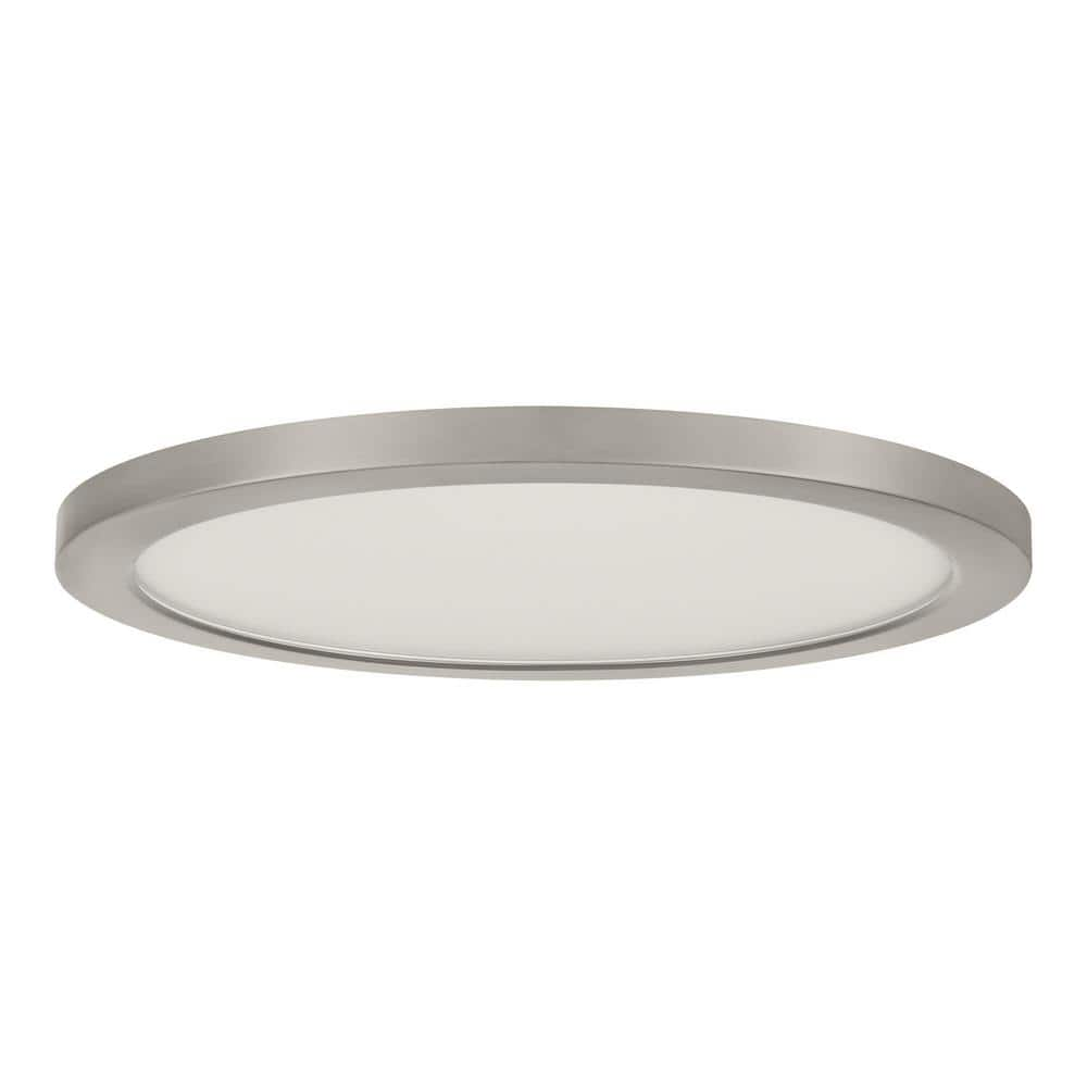 commercial electric brushed nickel led flush mount