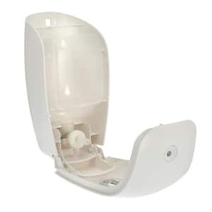 27 oz. White Surface Mount Manual Push Button Commercial Soap Dispenser (2-Pack)