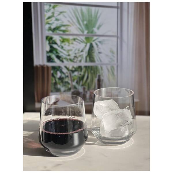 Clear Stacking Acrylic Wine Glasses 4 Pack