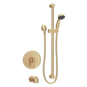 Dia 1-Handle Wall-Mounted Tub and Shower Trim Kit in Brushed Bronze (Valve Not Included)