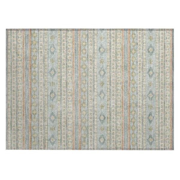 Chantille Machine Washable Indoor/Outdoor Abstract ACN3124 Sky 2 ft. x 3 ft. Accent Rug