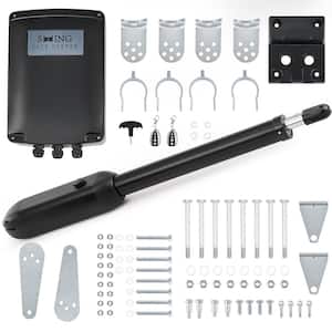 Automatic Single Swing Gate Opener Kit with 2 remotes-1100lb, 20ft