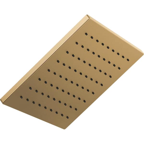 Delta Gold 1-Spray Patterns 1.75 GPM 11.75 in. Wall Mount Fixed Shower Head in Champagne Bronze
