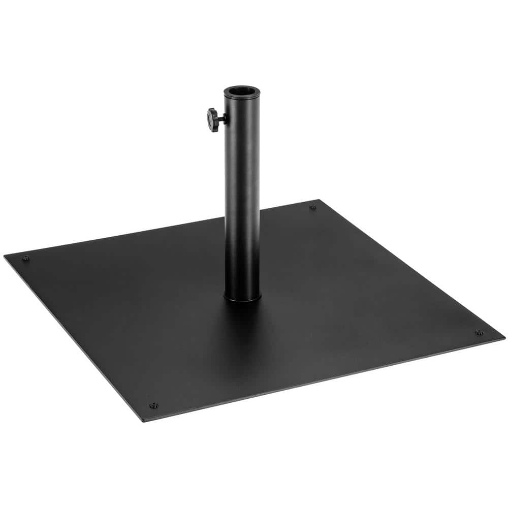 Gymax 40 lbs. Square Weighted Patio Umbrella Base Stand Outdoor with 3  Adapters Black GYM07585 - The Home Depot