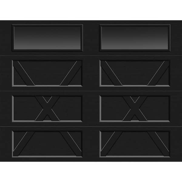 Clopay Bridgeport Steel Design A 9 ft. x 7 ft. Non-Insulated Black