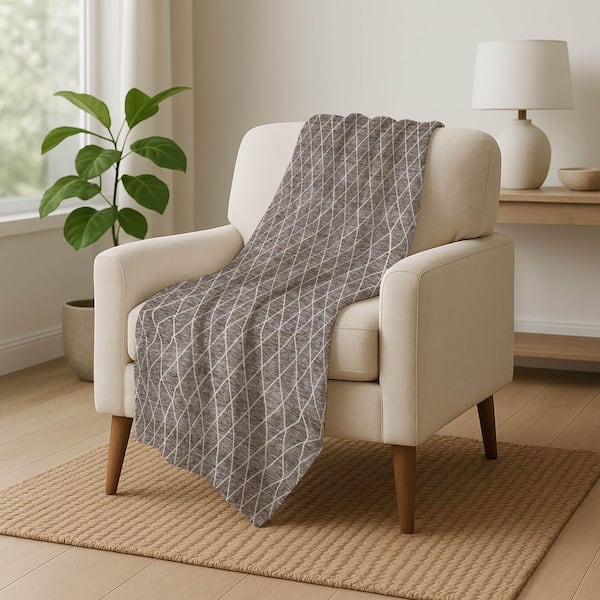 Premium Machine Washable ASB932 Taupe 50 in. x 70 in. Sherpa Throw Blanket