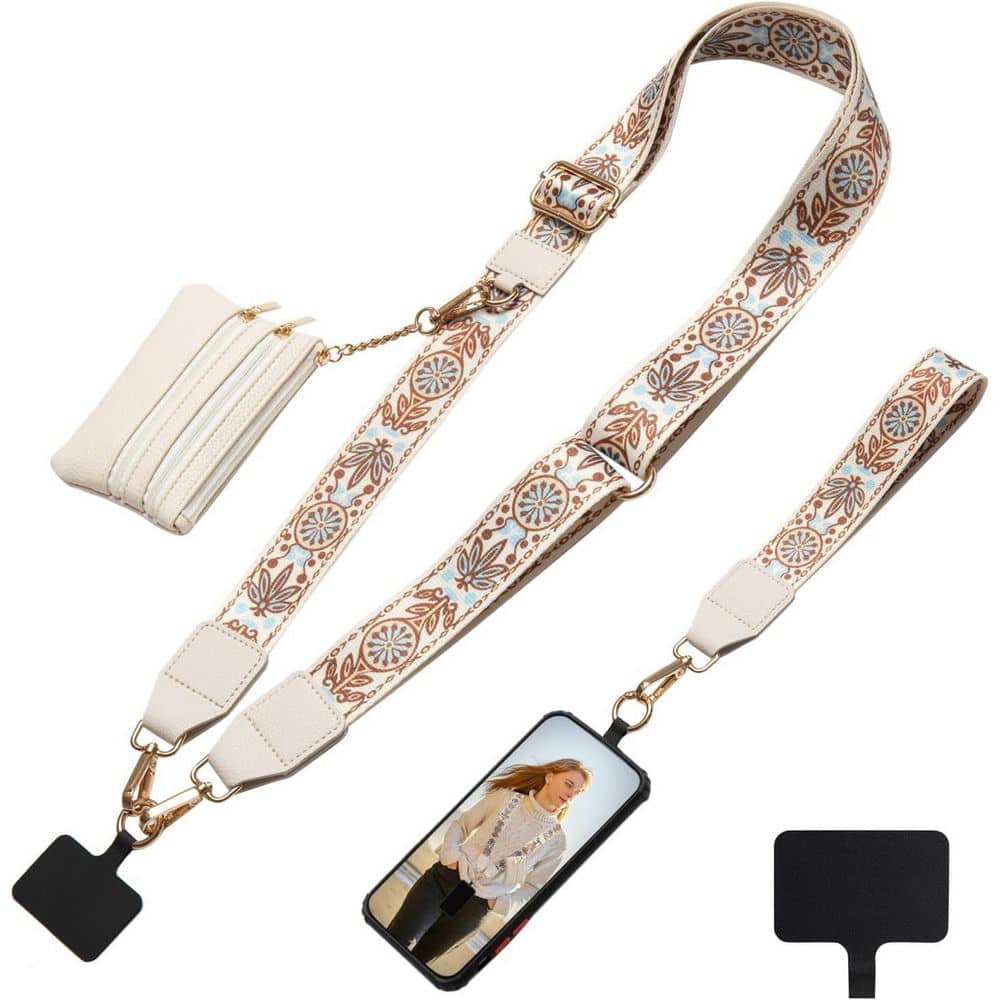 Crossbody Phone Strap with Zippered Pouch Adjustable Lanyard Clip and Go Wrist Strap with Wallet Pouch price history on PriceWatchPro