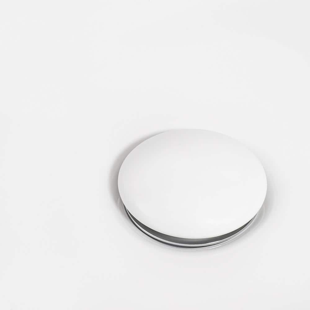 Silver and White 24" Ceramic Above-Counter Bathroom Vessel Sink
