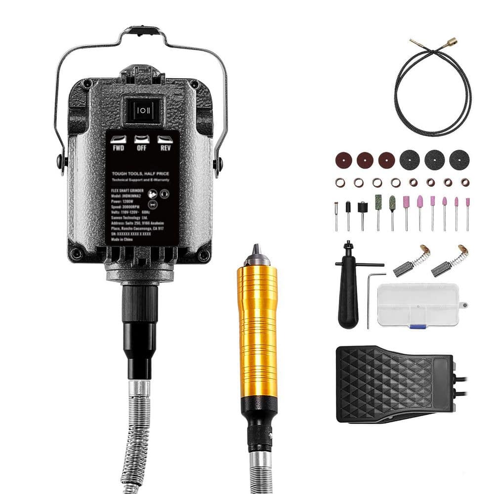 SKYSHALO Flex Shaft Grinder, 1200 W Corded Electric Flex Shaft Rotary ...
