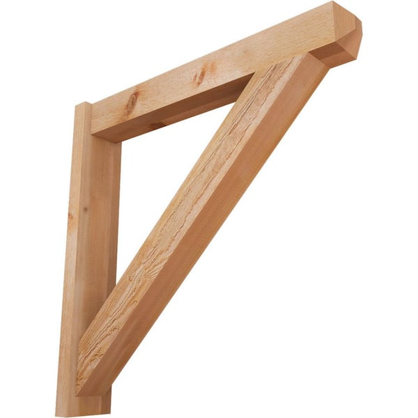 Ekena Millwork 6 in. x 36 in. x 36 in. Traditional Craftsman Rough Sawn Western Red Cedar Outlooker