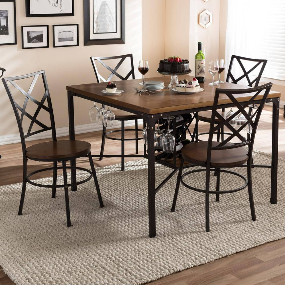 5 piece wood dining set