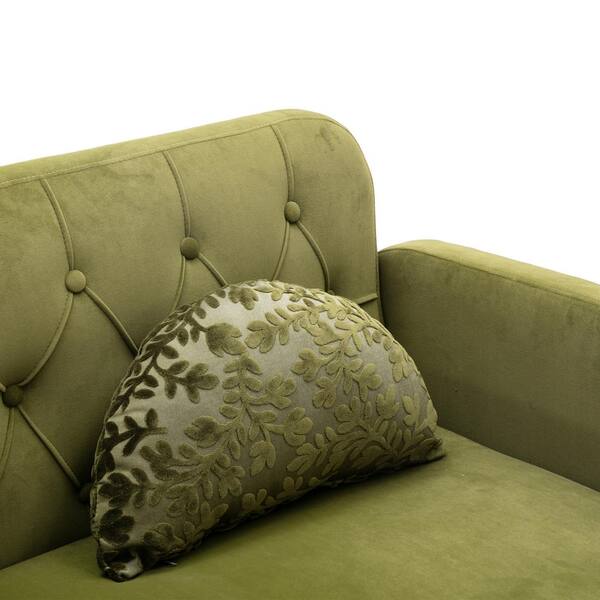 Loveseat Sofa with Throw Pillows, Modern Tufted Upholstered 2