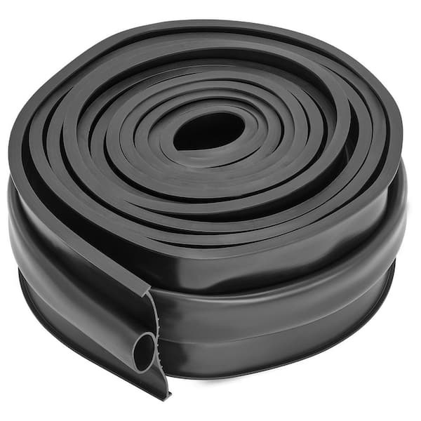 Garage Door Seals Bottom Rubber, 10.43 x 4.72 in U Shape+ O Ring Combination Weather Stripping, 5/16 in. 16ft. Black