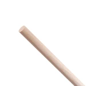 Birch Round Dowel - 36 in. x 0.4375 in. - Sanded and Ready for Finishing - Versatile Wooden Rod for DIY Home Projects