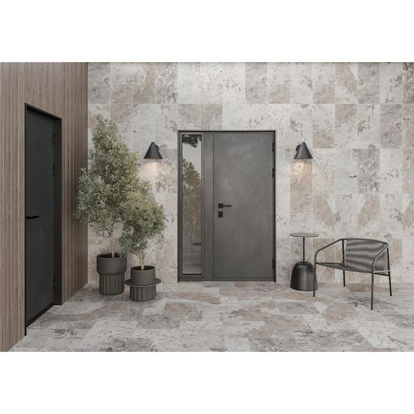 Silver Cream 12 in. x 24 in. Filled & Honed Travertine Floor Tile (10 sq. ft. /Case)